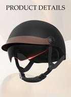 DUNISO Open Face Helmet, Motorcycle Helmet With Goggles, Adjustable Head Circumference, Shock And Fall Resistant, Suitable For Both Men And Women - Image 3
