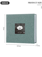 DUNISO 200 Pockets Photo Album with Writing Space and Front Window, Waterproof Linen Photo Album for 4 * 6 Inches photos, Portable Photo Album for Baby Travel Wedding Family - Image 4