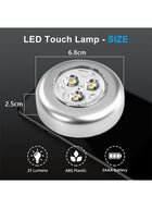 DUNISO 6 Pcs Puck Lights，Closet Light，Battery Powered Push Lights, LED Puck Lightings, Save Space，Convenient and Durable，for Hallway Bathroom Bedroom Kitchen Closet Car Interior，Warm Light - Image 2