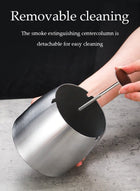 DUNISO Stainless steel ashtray,windproof and anti odor ashtray, anti drop ashtray with lid，suitable for terraces, homes, offices, living rooms, 6.5 * 9.7 * 8cm, silver - Image 5