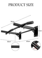 DUNISO Pull Up Bars，Wall Mounted Pull Up Bar， Premium Multi Grip Chin Up Bar，Strength Training Equipment，Body Workout For Home Gym Exercise Equipment，Drilling Installation，Black - Image 2