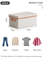 DUNISO Foldable Closet Storage Organizer with lid,Wardrobe Clothes Organizer For Clothing, Sheets, Toys, Books,Washable Closet Storage Boxes with Carrying Handles Cube Stackable Storage Bin for Home Bedroom Office - Image 2