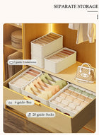DUNISO 3pcs Wardrobe Clothes Organizer Sock Underwear Drawer Organizer Dividers Cell Foldable Linen Dresser Closet Organizers and Storage Bins for Clothing, Baby Clothes, Bra, Panty, Scarf, Ties, Scarves - Image 3
