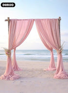 DUNISO Wedding Arch Draping Fabric, Wedding Drapery, Sheer Fabric for Draping, Chiffon Fabric Drapery Sheer Backdrop Curtains, Wedding Table Runner for Wedding Ceremony Party Reception Decorations Outdoor Holiday Decorations - Image 5