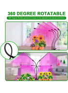 DUNISO Grow Lights For Indoor Plants，4 Head Led Grow Light，3/9/12h Timer,9 Dimmable Levels, 3 Lighting Mode﻿，Can Rotate 360 °，Suitable for Balconies, Greenhouses, Darkrooms, and Offices - Image 2
