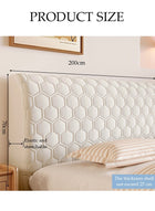 DUNISO Ice Silk Latex Headboard, Anti-Collision Tatami, Full Dustproof Backrest Cover, Thickened Soft Cover Suitable For Bedroom Decoration And Washable (180cm) - Image 2