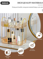 DUNISO Bathroom Counter Organizer Countertop Storage,2-Tier Cosmetics Skincare Shelf Organizer with Portable Handle, Makeup Organizer Perfume for Dresser Vanity Tray, Spice Rack Organizer for Kitchen - Image 5