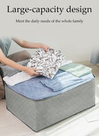 DUNISO 2 Pcs Moving Storage Bags，Storage Laundry Bags with Strong Zippers & Carrying Handles，Foldable Large Capacity Fabric Organizer Bags，for Clothes,Bedding,Comforters,Pillows，58*40*22cm - Image 4