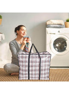 DUNISO 6 Pcs Laundry Bag，Heavy Duty Storage Bags,Reusable Strong Clothes Storage Bags,Super Sturdy And Durable, Waterproof And Moisture-Proof,Large Laundry bags with Zips Storage Bags Best for Moving House Clothing & Wardrobe Storage Packing,78*55*24cm - Image 5
