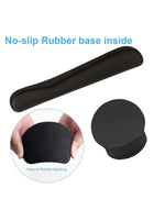 DUNISO 3Pcs Wrist Rest Support Set，Keyboard Wrist Rest, Mouse Pad And Small Wrist Rest Set，Memory Foam Wrist Rest Mat,with Non Slip Base，Easy Typing,Relief Getting Hand Fatigue,Suitable for Home and Office Use，Black - Image 5