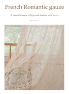 DUNISO 2 Pieces of Sheer Curtains, polyester fiber lace gauze curtains, lightweight, breathable , suitable for living rooms, bedrooms, study rooms, dining rooms, 132 * 213cm, beige - Image 5