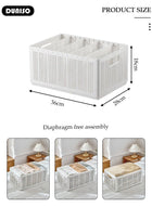 DUNISO Clothes Organizer for Wardrobe, Folding Closet Storage Box, Stackable Clothes Organizer Box Drawers for Wardrobe, Multi Purpose Plastic Closet Organizer for Jeans, T-shirt, Panties, Leggings, Underwear - Image 4