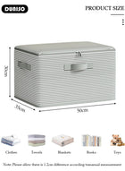 DUNISO 2 Pack Closet Storage Box with Zipper Lid, Dust Proof Attic Fabric Storage Box, Foldable Closet Storage Bins with Durable Handles, Wardrobe Clothes Organizer with Lid, Storage Basket for Seasonal Garment Organizer for Home, Closet, Office - Image 4