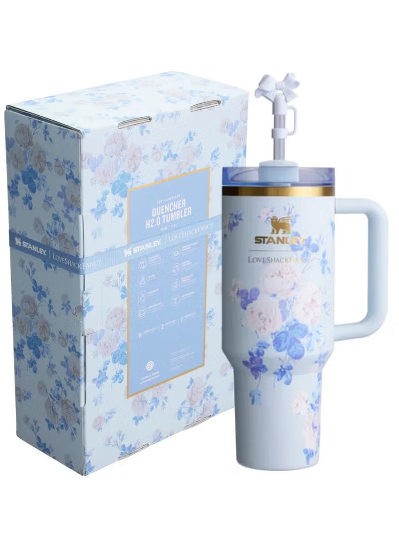 Stanley x LoveShackFancy Quencher 40OZ - Everblooming Rosettes