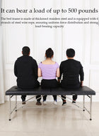 DUNISO Portable Massage Table,Foldable Professional Massage Tables with Pillow,SPA Bed with Stainless Steel Frame 2 Fold for SPA Salon Tattoo Massage Therapeutic Treatment,White - Image 5