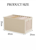 DUNISO 4 Pcs Wardrobe Clothes Organizer, Visible Drawer Organizers with Handles，Foldable Closet Organizer Bins，Moisture and Mold Prevention，Sturdy and Durable，for Home Bedroom Office, Can Store Shirts, T-Shirts, Kids Jeans, Scarves, And Baby Clothes - Image 4