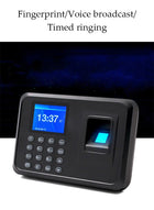 DUNISO Intelligent Biometric Fingerprint Password Attendance Machine, Employee Sign-In Recorder, Clock-In Machine, Employee Intelligent Fingerprint Sign-In Reporting Machine, Attendance Clock - Image 3