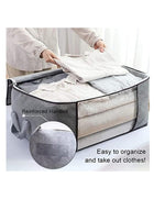 DUNISO 5PCS Large Storage Bags, Foldable Under Bed Storage Box, Duvet Storage Cover, Closet Organizer with Reinforced Handle Thick Fabric for Comforters, Clothes, Blankets, Bedding - Image 5