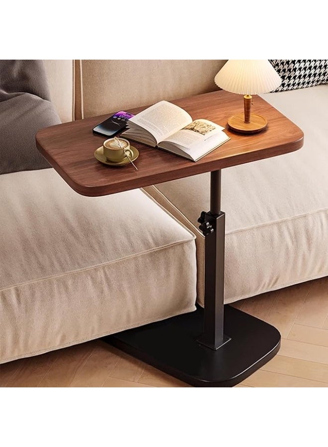 DUNISO C Shaped Side Table,Sofa Side Table, Adjustable Height C Shaped End Table,Oil Resistant Waterproof,for Bedroom Living Room Home Office Dorm,45cm to 80cm Height