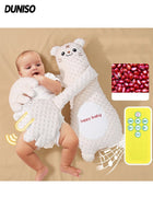 DUNISO Baby Patting Sleeping Toy with with Remote Control,Automatic Soothing Palm Hand,Startle Prevention Pat Pillow with Detachable red bean liner