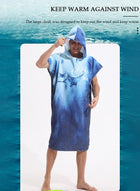 DUNISO Hooded Bathrobe for Adults, Microfiber Towel Poncho with Hood, Quick Dry Surf Poncho, Lightweight Pool Poncho Men Women Hooded Beach Towel for Water Sports Outdoor - Image 5