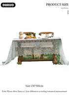 DUNISO 180*300 cm Lace Tablecloth Rectangular Classic Wedding Lace Tablecloth Overlays Rustic Table Cloth Runner Tablecloth Floral Lace Table Cloths for Wedding Decorations Dining Table Kitchen Birthday Party Picnic Indoor Outdoor - Image 2
