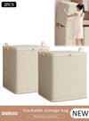 DUNISO 2 Pack Foldable Closet Storage Box Washable Closet Storage Organizer Wardrobe Clothes Organizer Cube Storage Bin Closet Organizer Storage Basket with Handle for Clothing Jeans Blankets Toys
