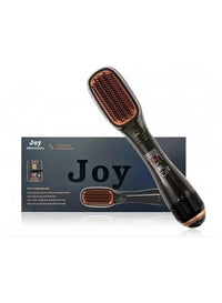 JOY PROFESSIONAL 2-in-1 Hair Styling Brush – Heated Straightening & Curling Comb with Fast Heating Ceramic Plates, Anti-Frizz Technology, Adjustable