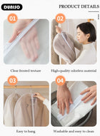 DUNISO 10 Pack Clear Garment Bags for Hanging Clothes with Full Zipper, Dust Proof Hanging Clothes Storage Bag Travel Hanging Garment Bags for Closet Storage, Suit Bags for Closet Storage and Travel 60*140cm - Image 2
