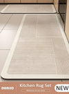 DUNISO 2 PCS  Kitchen Mats and Rugs Set , Non Slip Heavy Duty Standing Mat, Quick Dry Diatom Mud Floor Mat,  Extra Soft and Absorbent Floor Mats for  Kitchen, Bath, Office, Laundry(40*60cm+40*120cm)