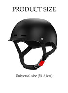 DUNISO Open Face Helmet, Motorcycle Helmet，Half Shell Helmet, Adjustable Head Circumference, Shock And Fall Resistant, Suitable For Both Men And Women - Image 2
