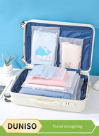 DUNISO 20 Pcs Travel storage bag set, semi transparent sealed plastic ziplock bag, waterproof wash bag, reusable, used for clothes, shoes, cosmetics, toiletries，35*45cm - Image 2