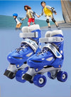 DUNISO Kids Roller Skates，Double Row Roller 4-Wheel Skates Shoes，Beginner Adjustable Roller Skates，Comfortable and Breathable，Gift for Kids Boys Girls Indoor Outdoor Sports，S, Sizes 31 to 34