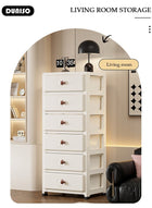 DUNISO Multipurpose Plastic 5-Drawer Storage Cabinet for Kitchen, Bathroom, Bedroom,Kitchen,Living Room,Office,Multifunctional Waterproof Design 5-Tier Vertical Storage Cabinets With Drawers, Slim Narrow Cabine - Image 5