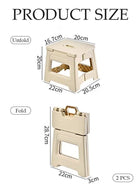 DUNISO 2 Pcs Folding step stool,portable footstool outdoor stool,anti slip step stool，can be carried by hand, suitable for kitchen, bathroom, garden,22*20.5*20cm - Image 5