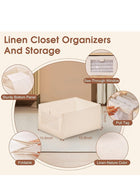 DUNISO 4-Piece Foldable OrganizerJeans Storage BoxWardrobe Clothes OrganizerVisible Linen Storage BoxDrawer Organizers For Clothing Washable Storage Box - Image 4
