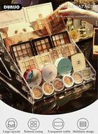 DUNISO Makeup Organizer for Eyeshadow Palette and Lipstick Organizer, 7 Section Divided Makeup Palette Organizer,Transparent Cosmetic Organizer for Vanity Drawer Countertop Modern Cosmetics Storage - Image 2