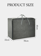 DUNISO 2 Pcs Moving Storage Bags，Storage Laundry Bags with Strong Zippers & Carrying Handles，Foldable Large Capacity Fabric Organizer Bags，for Clothes,Bedding,Comforters,Pillows，58*40*22cm - Image 2