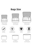 DUNISO 6 Pcs/2 Set total of 12 PCS Travel Storage Bag Set Multi-functional Clothing Sorting Packages Travel Packing Organizor Luggage Organizer Pouch (winered 12PCS) - Image 2