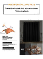 DUNISO 2 Pieces of Blackout curtains, household soundproof and heat insulating curtains，with perforated top, suitable for bedroom and living room, 132 * 240cm,grey - Image 3
