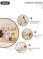 DUNISO Bathroom Counter Organizer Countertop Storage,2-Tier Cosmetics Skincare Shelf Organizer with Portable Handle, Makeup Organizer Perfume for Dresser Vanity Tray, Spice Rack Organizer for Kitchen - Image 2