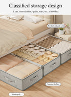 DUNISO 2 Pcs Under Bed Storage Bag Organzier，Collapsible Closet Containers Organizers，Visual Foldable Storage Containers，With Zipper and Handle，Dustproof And Moisture-Proof,for Clothes Comforters Bedding,80*40*18cm - Image 5