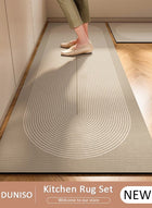 DUNISO 2 Pieces Diatom Mud Bath Mat Set Bathroom Kitchen Rug Mat Extra Soft and Absorbent Bath Rugs Non-Slip Quick Drying Floor Bath Tub Mat for Bathroom Floor Tub and Shower 40*60cm/40*120cm