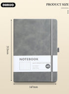 DUNISO Lined Journal Notebooks, A5 Notepad with Ribbon Bookmark Pen Loop, 80 Gsm Lined Paper, Classic PU Leather Notebooks for Women Men Travel Business Work Office - Image 4