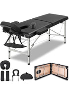 DUNISO Portable Massage Bed,Foldable Massage Tables,SPA Bed with Stainless Steel Fram,Strong Load-Bearing Capacity,Height Adjustable,for SPA Salon Tattoo Massage Therapeutic Treatment