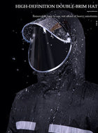 DUNISO Rain Suit Jacket and Trouser Suit Raincoat Hooded Rain Poncho Lightweight Emergency Jacket for Men and Women Outdoor All-Sport Waterproof Breathable Anti-storm - Image 4