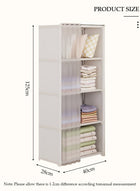 DUNISO Portable Fabric Wardrobe, Large Capacity Wardrobe Closet Organizer with 4 Storage Shelves, Clothes Storage Cabinet with Curtain, Closet Organizer with Metal Frame for Bedroom Living Room - Image 2