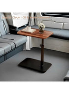 DUNISO Adjustable Height C Shaped End Table,360°Swivel Adjustable Sofa Small Side Table,Slide Under Couch Table,Suitable for Living Room, Sofa, Bedroom, Study Room, Cafe Office，80cm to 45cm Height - Image 5