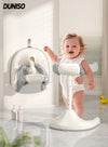 DUNISO Baby Shower Standing Support, Adjustable Foldable Baby Bath Stand with Safety Rail and Anti-Slip Base, Easy to Clean and Portable, for Home/Travel Use