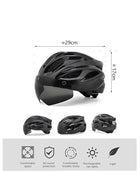 DUNISO Adult bicycle helmet, adjustable mountain riding safety helmet with detachable magnetic goggles, suitable for both men and women，black - Image 3
